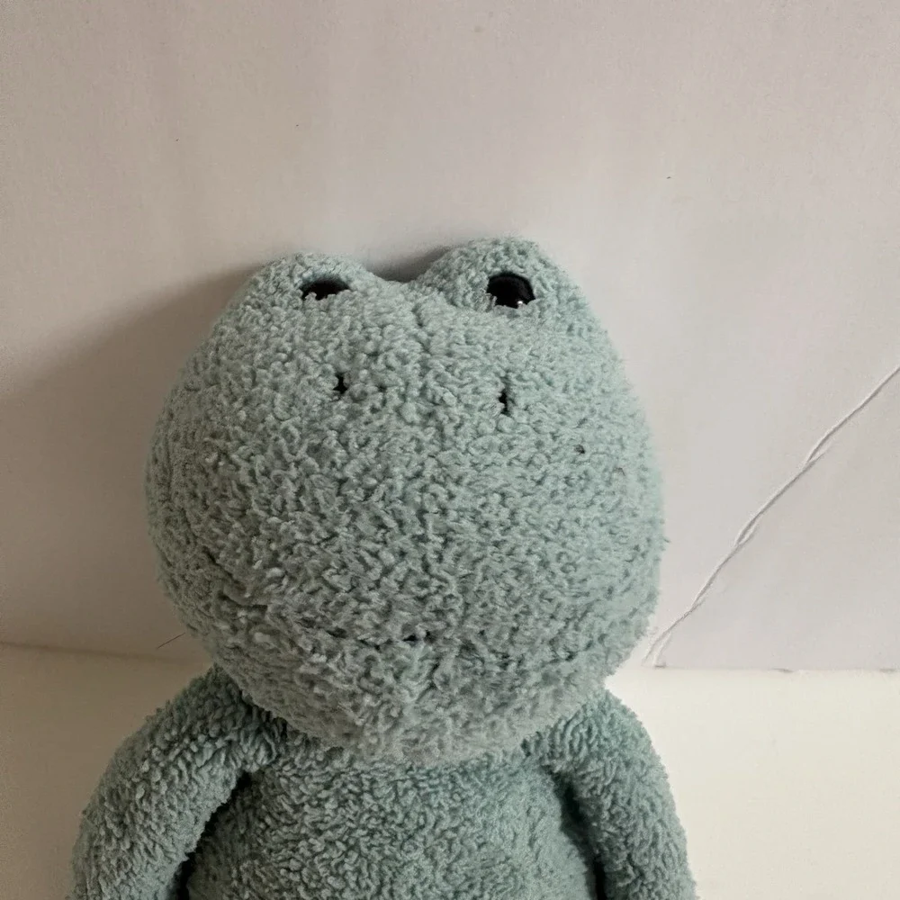Vtg Jellycat Frog Plush Green Long Legs Beaded Eyes Retired Soft Toy Lovey 13